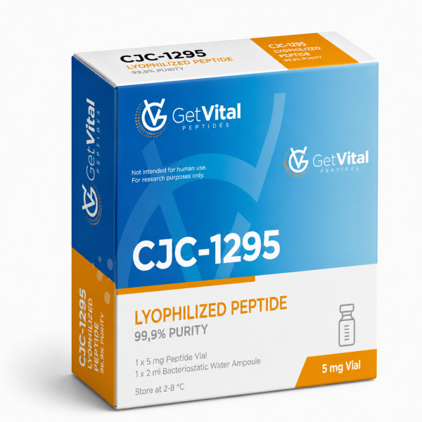Verpakking van CJC-1295 5mg Long-Acting Growth Hormone Releasing Peptide van Get Vital