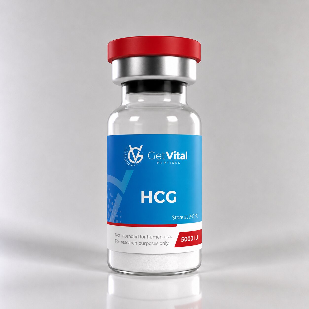 HCG 5000 IU research peptide vial van Get Vital