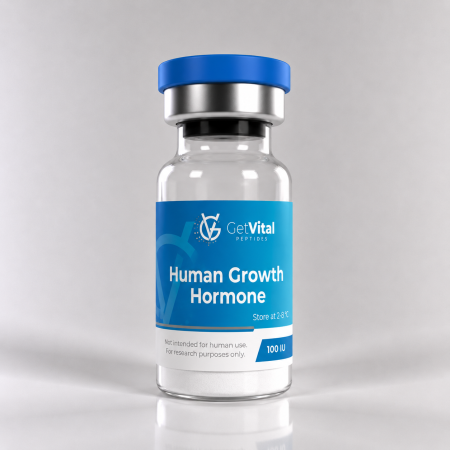 Human Growth Hormone 100IU HGH peptide vial van Get Vital
