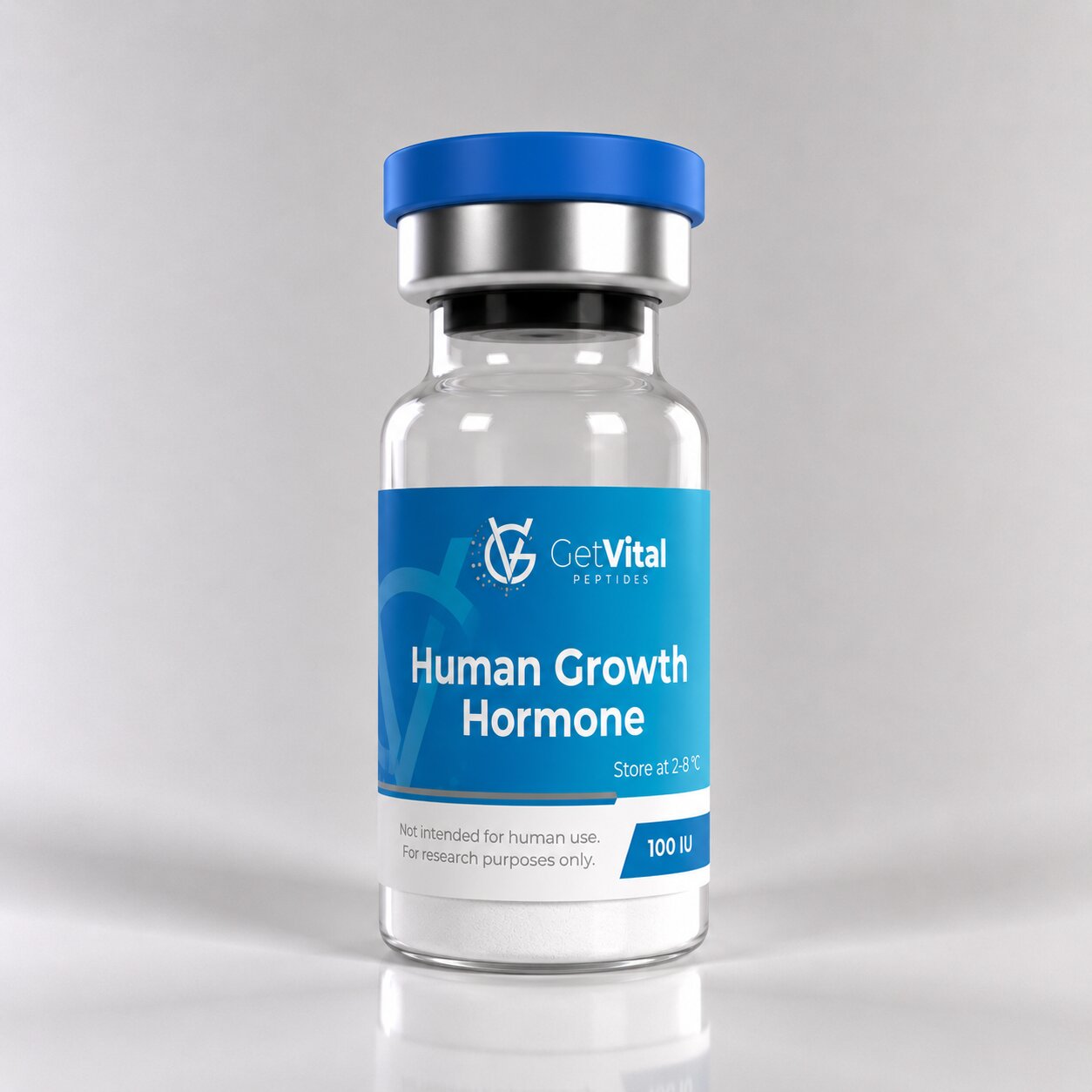 Human Growth Hormone HGH 100IU vial van Get Vital Peptides