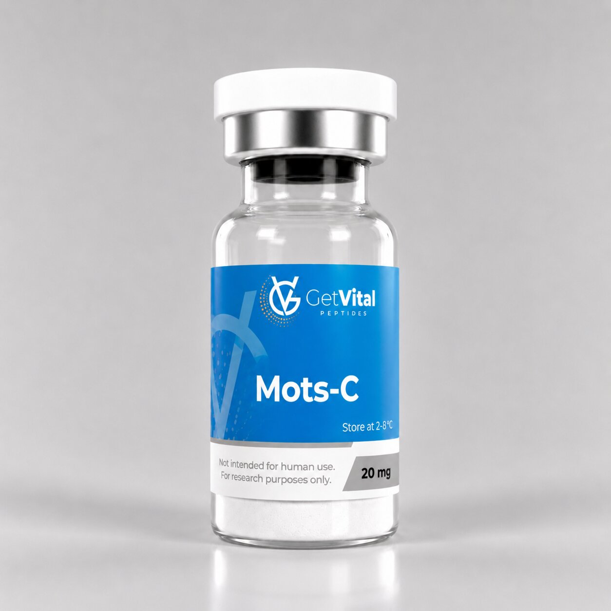 MOTS-C 20mg peptide vial van Get Vital Peptides