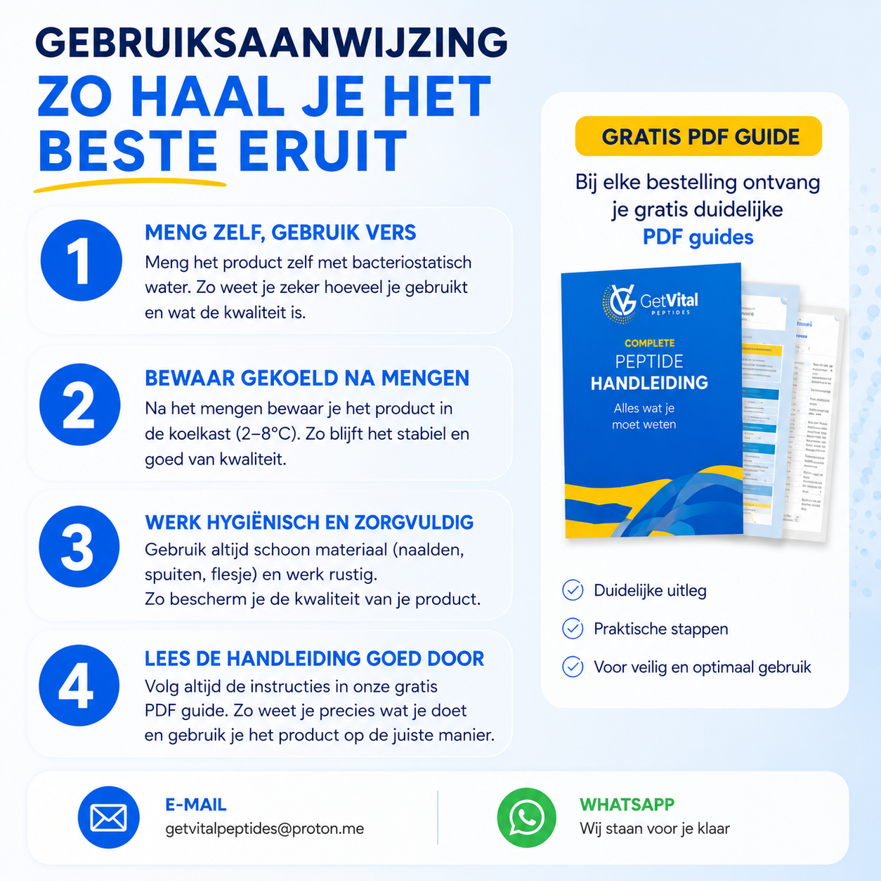 Gebruiksaanwijzing hoe gebruik je peptides