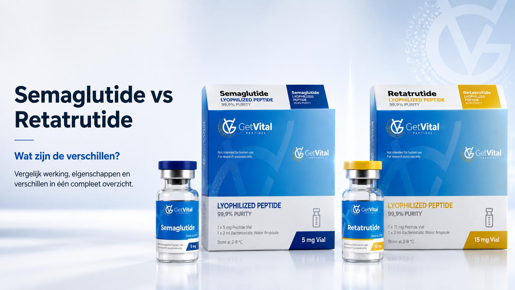 Semaglutide vs Retatrutide: wat zijn de verschillen en welke peptide past het beste bij jouw doel?
