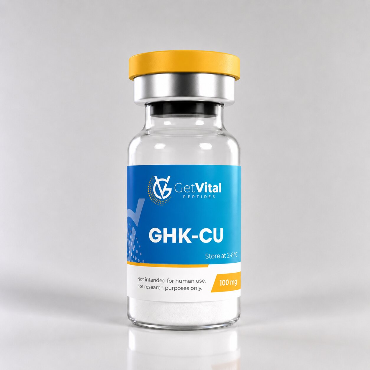 GHK-CU peptide vial voor huid en haar van Get Vital Peptides