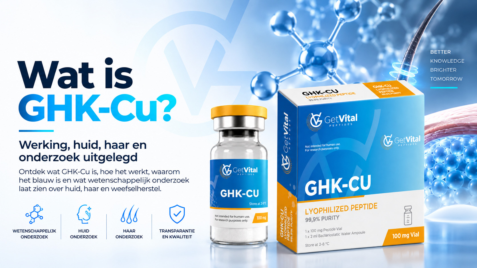 Wat is GHK-Cu – koperpeptide voor huid en haar onderzoek